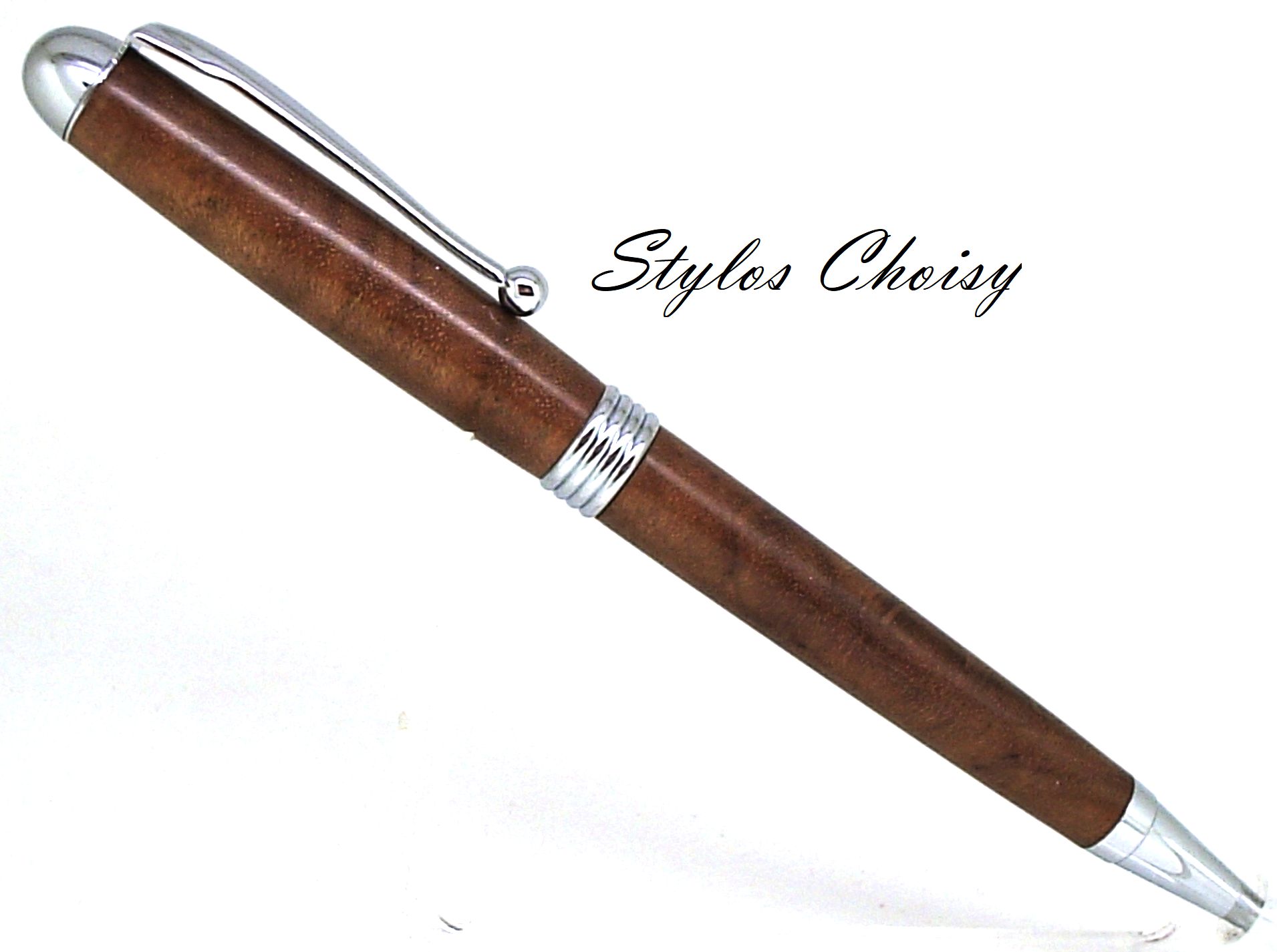 Bille sagesse loupe de laurel de guyane et chrome 2