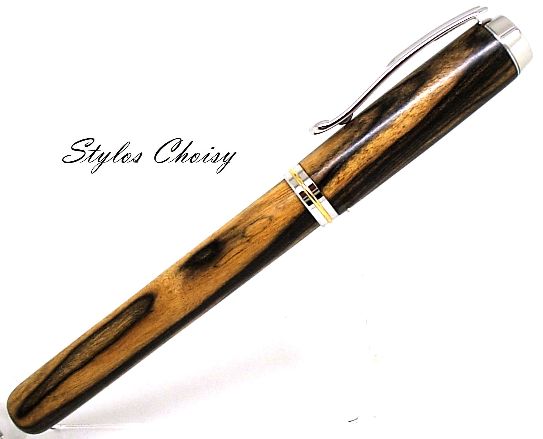 Plume confidence ii en ebene royal du laos platine plume 6 plaquee or 23 carats 2