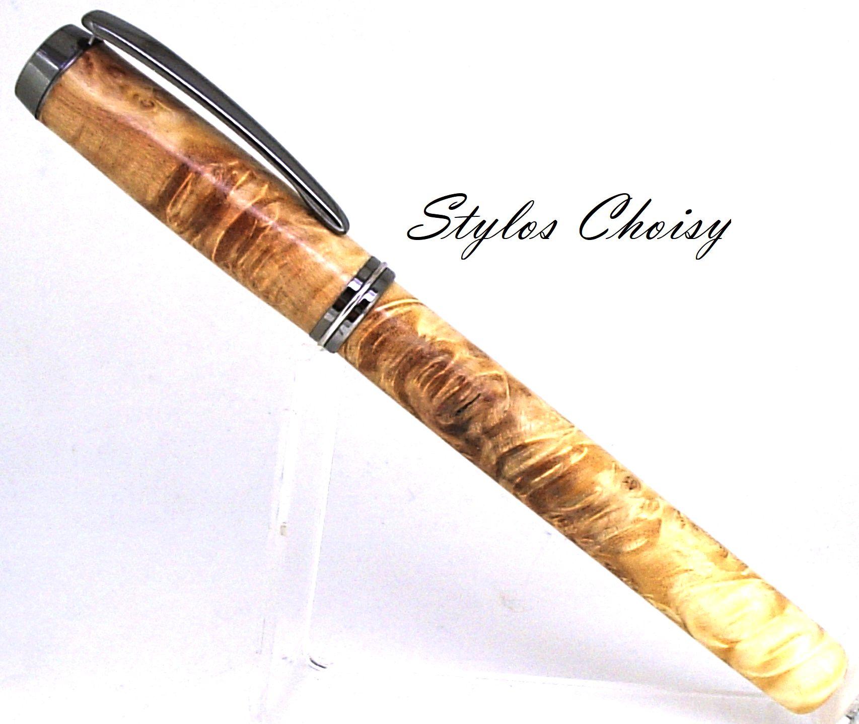 Plume confidence loupe d erable negundo titane et platine 1