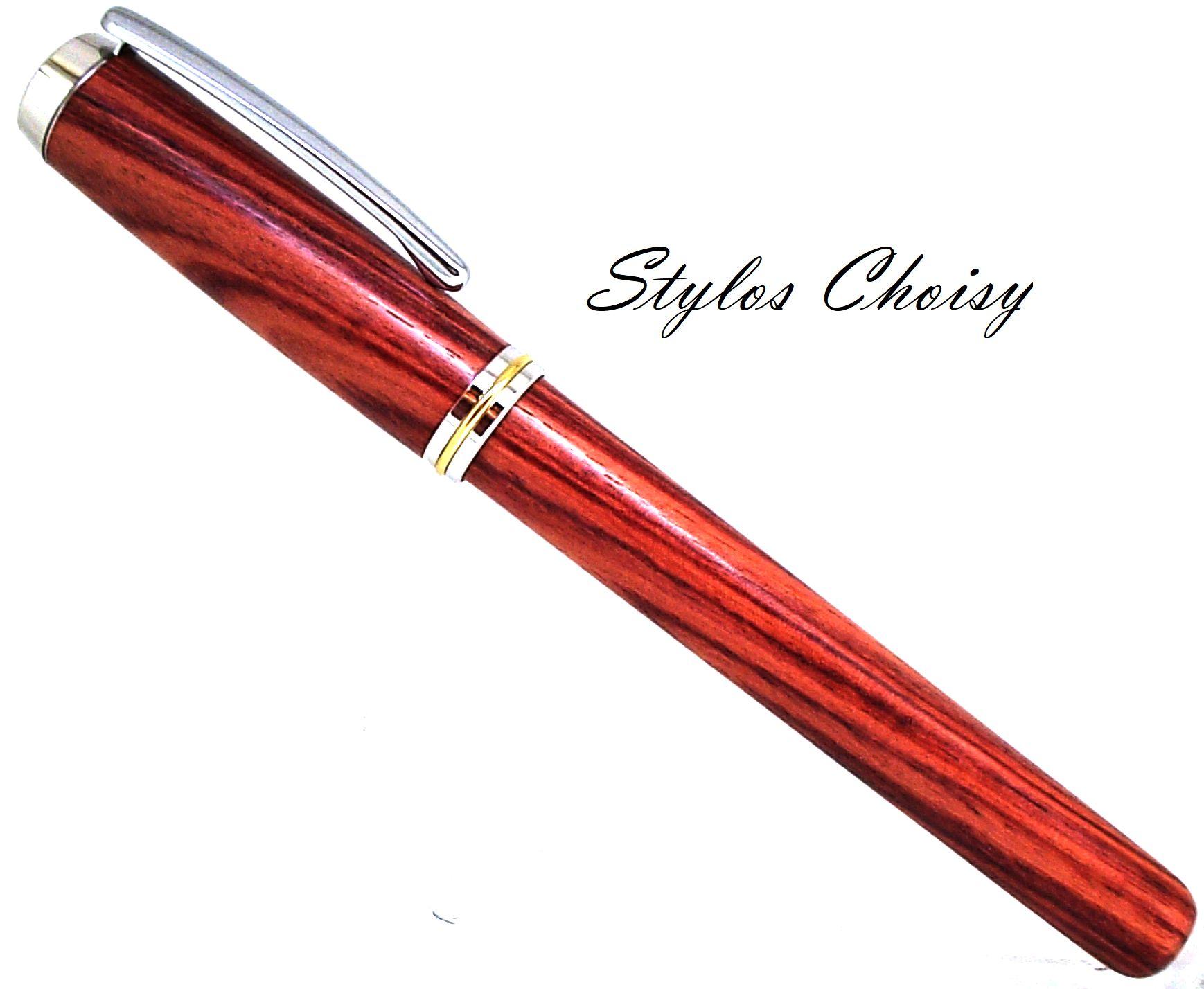 Plume confidence palissandre bois de rose platine et or 10 carats 1
