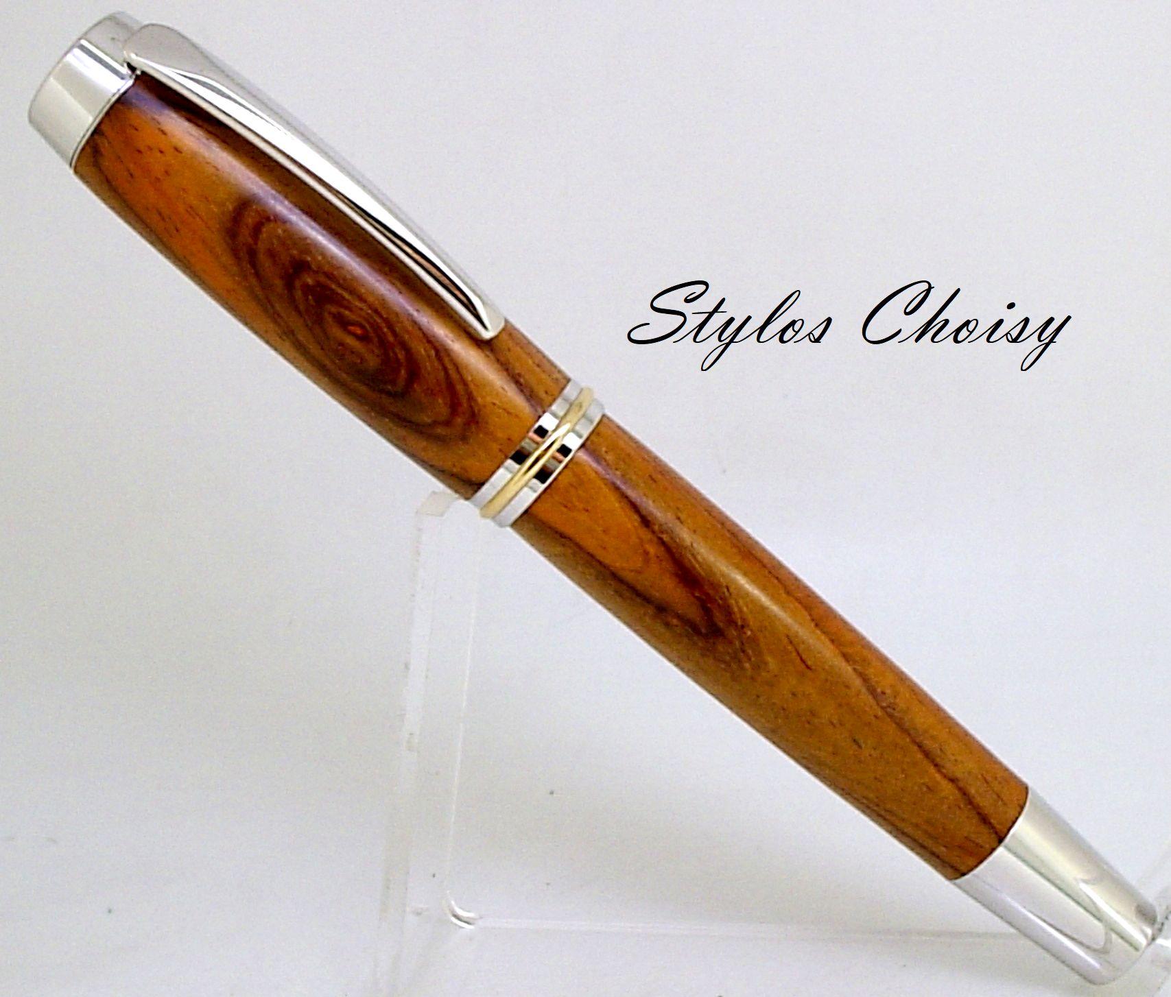 Plume confidence senior palissandre cocobolo platine et or 22 carats 1
