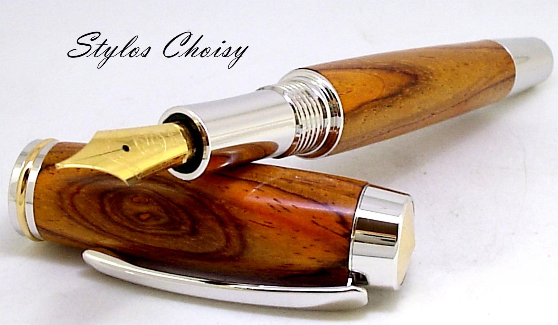 Plume confidence senior palissandre cocobolo platine et or 22 carats 4