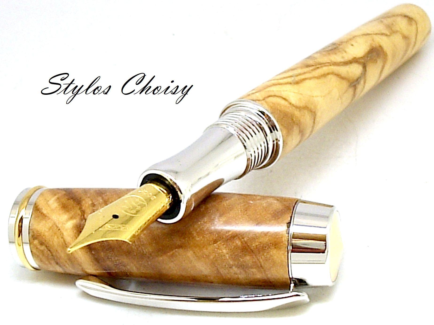 Plume confidence senior ronce d olivier platine et or 22 carats 7