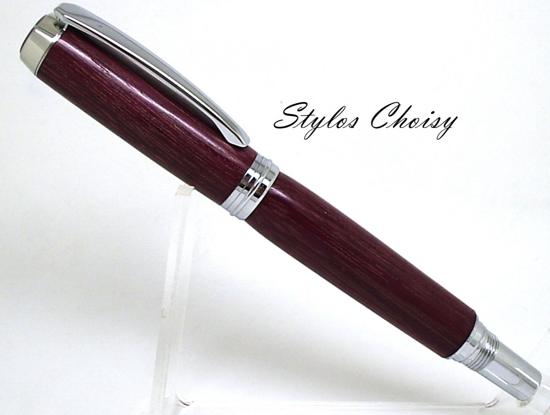 Plume decouverte amarante chrome 2