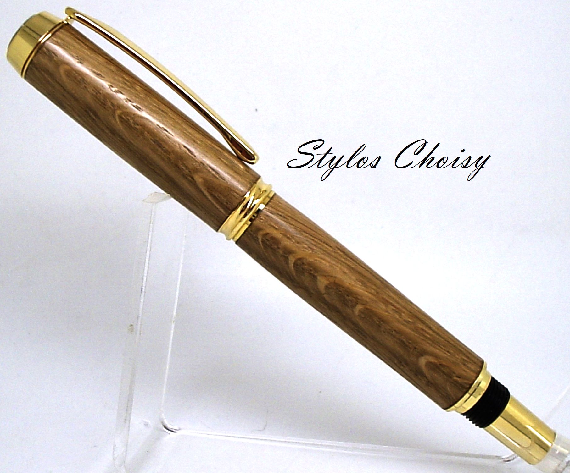 Plume decouverte chene et or 24 ct 3