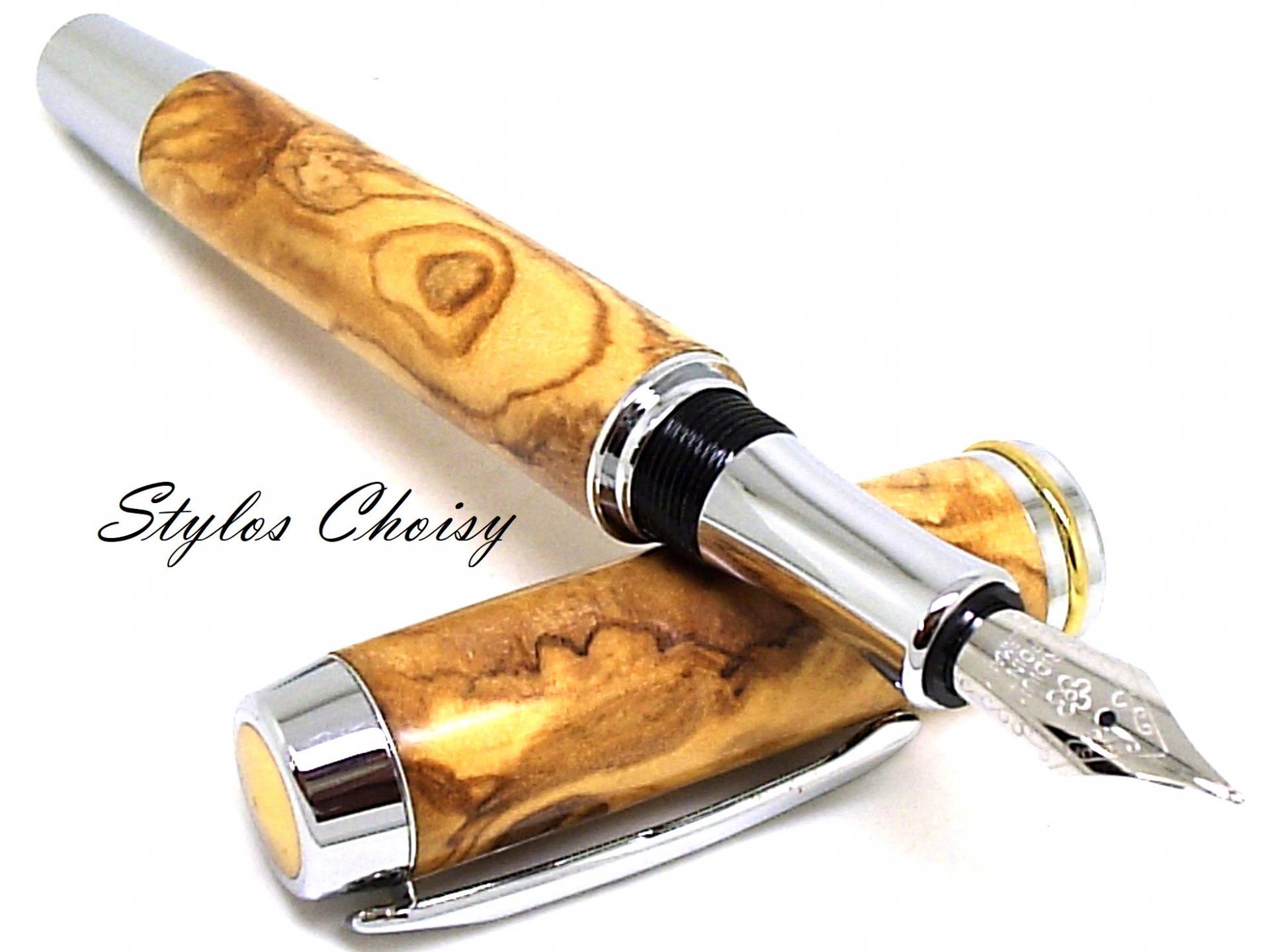 Plume decouverte senior loupe d olivier chrome et or 4