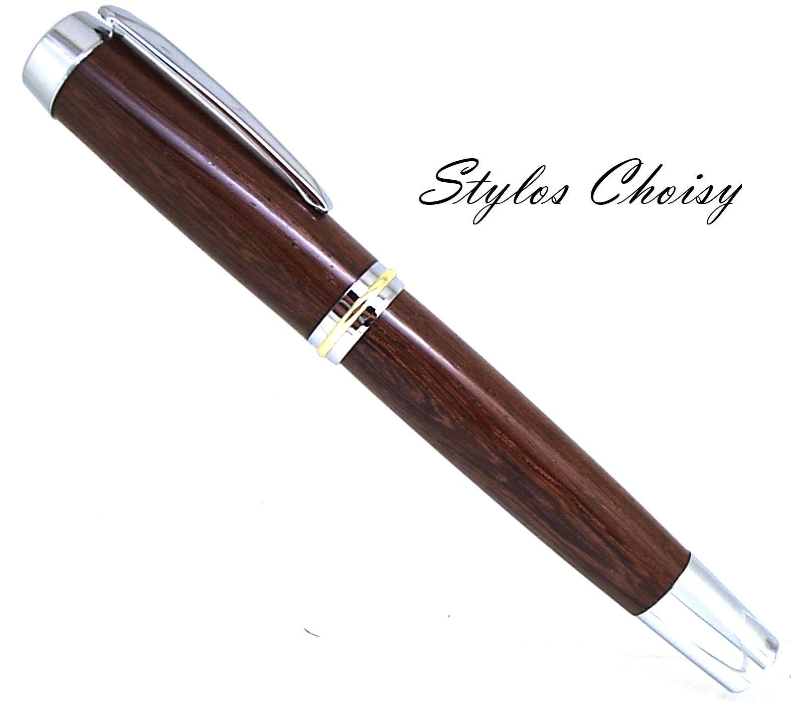 Plume decouverte senior palissandre de bahia chrome et or 24k 1