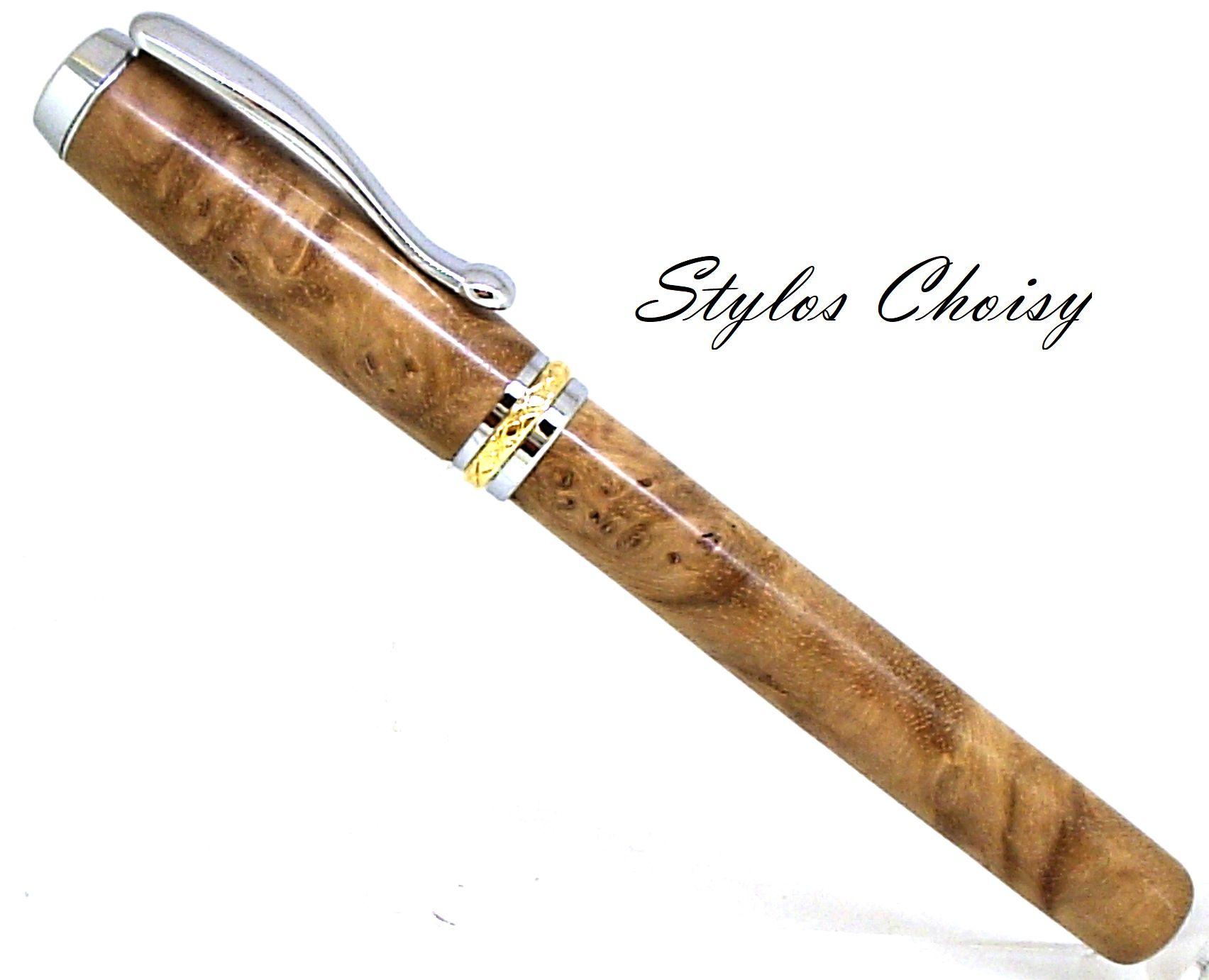 Plume desir loupe d amandier platine et or 10 carats 1