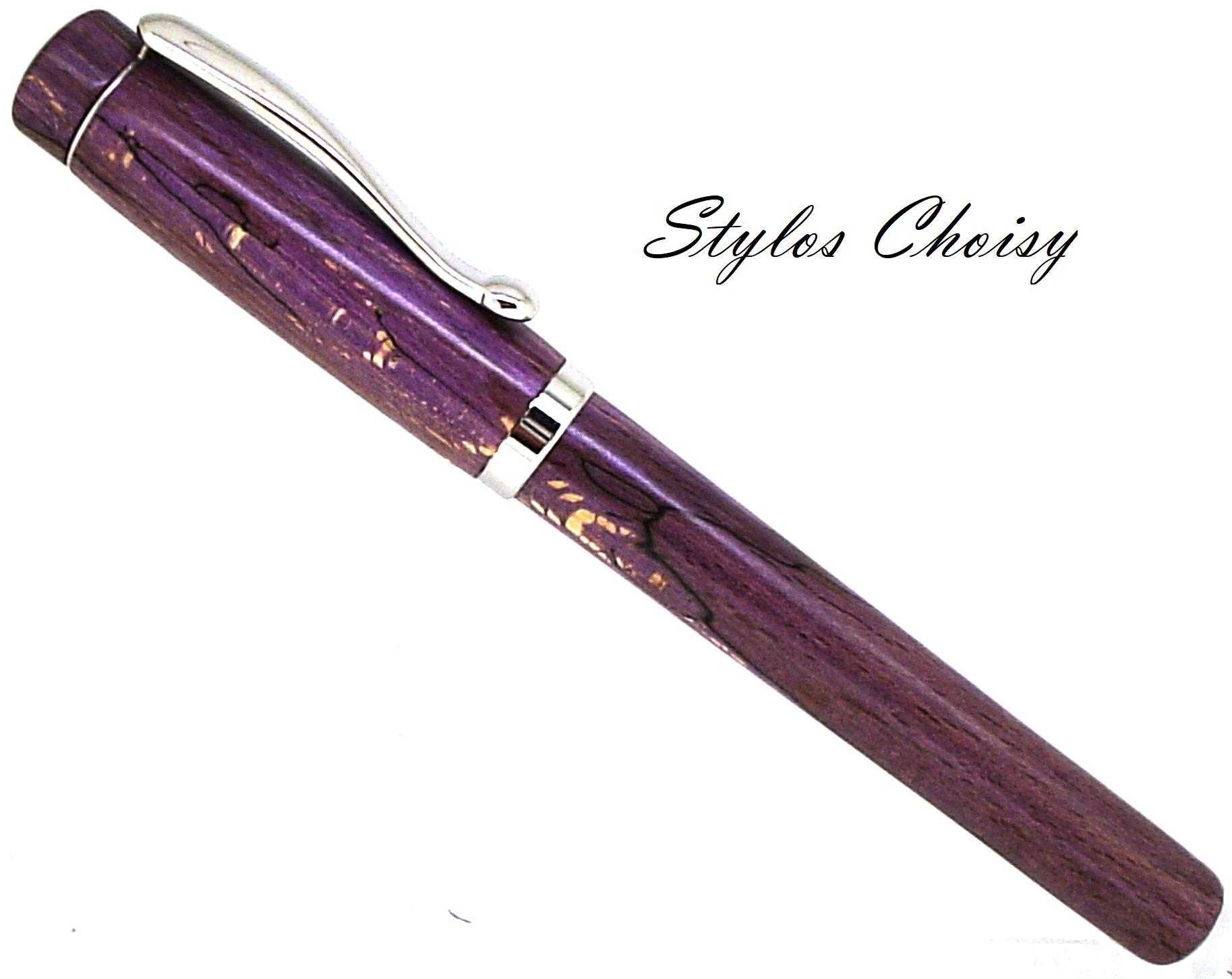 Plume emotion hetre echauffe ecostabilise violet et platine 1