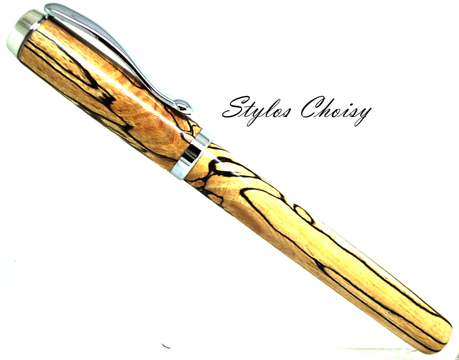 Plume emotion hetre echauffe platine et or 14k 1