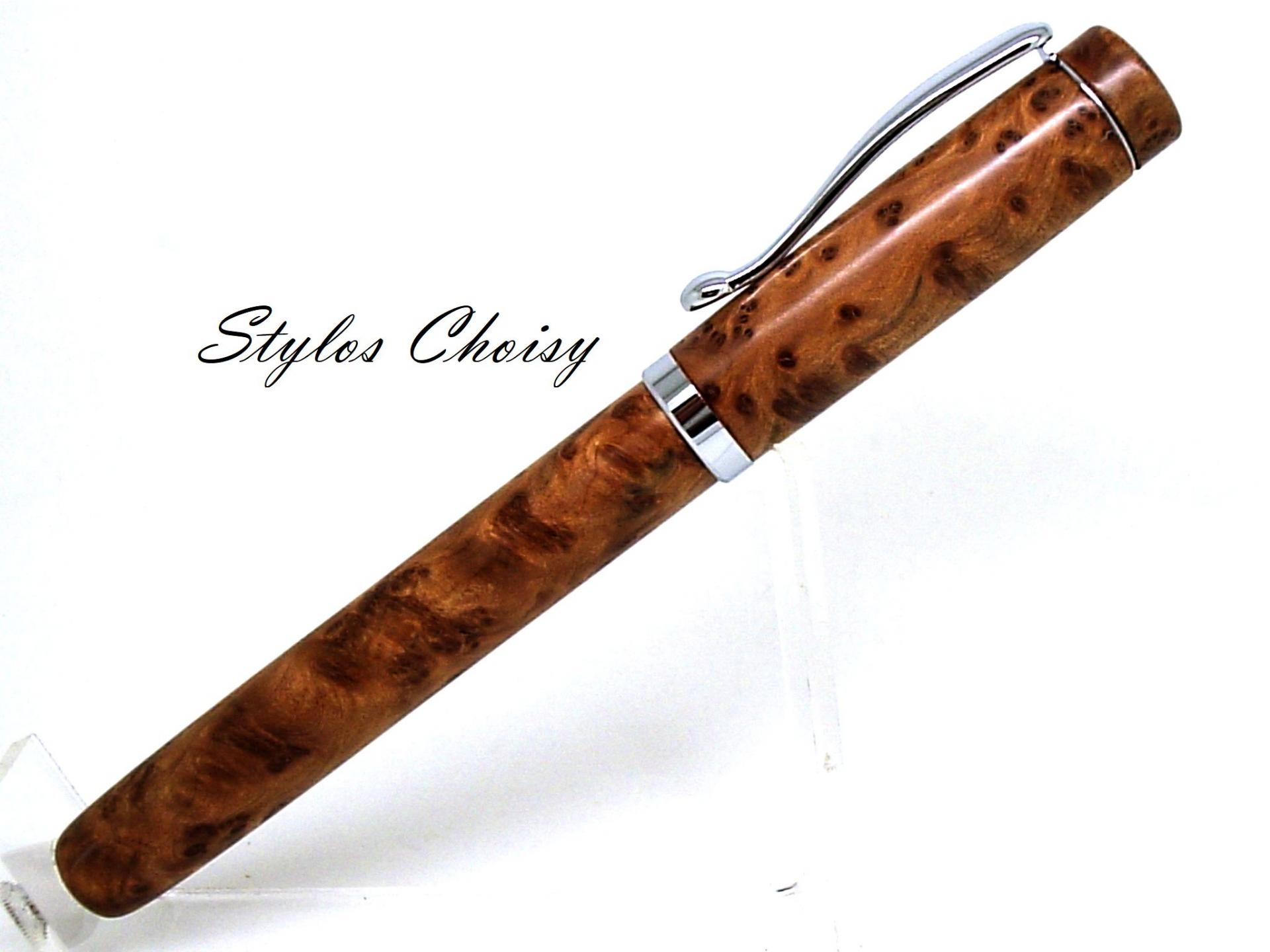 Plume emotion loupe de thuya du maroc et chrome 1