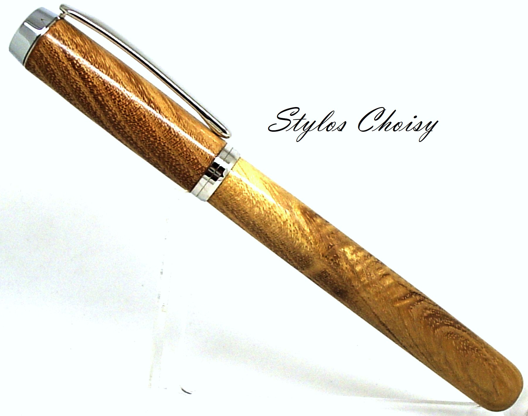 Plume empreinte ronce de robinier faux acacia et platine 1
