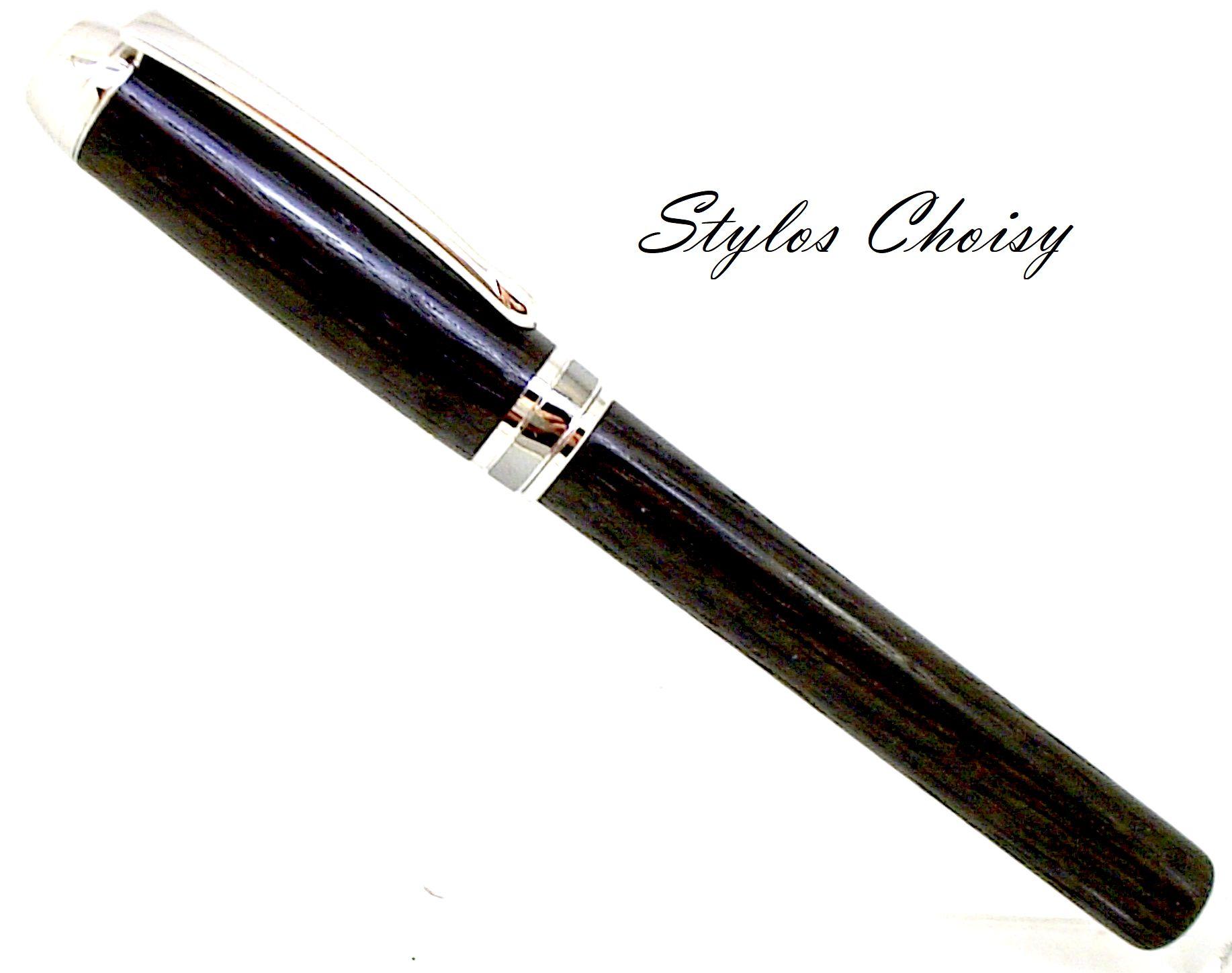 Plume serenite chene de tourbiere 5500 ans platine et titane 1