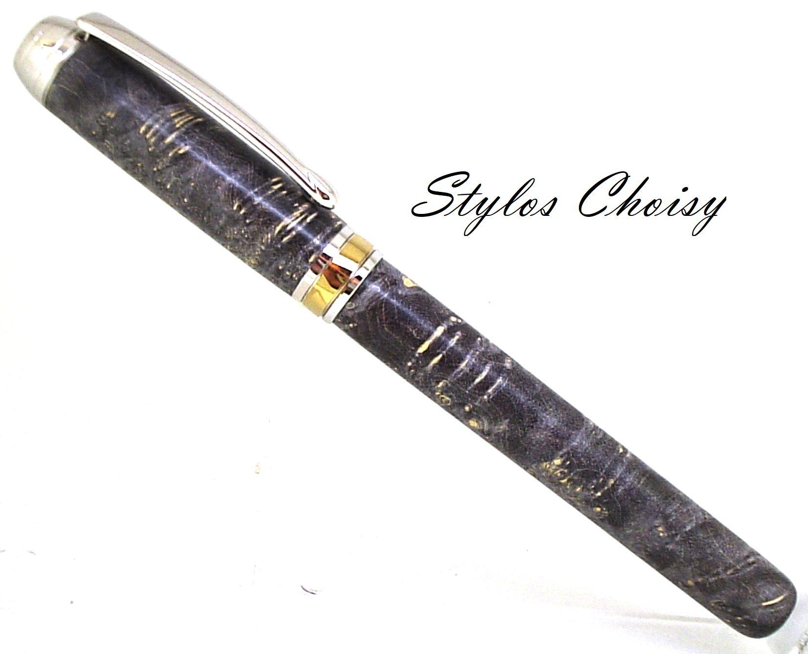 Plume serenite loupe d erable negundo stab noire platine et titanium 1