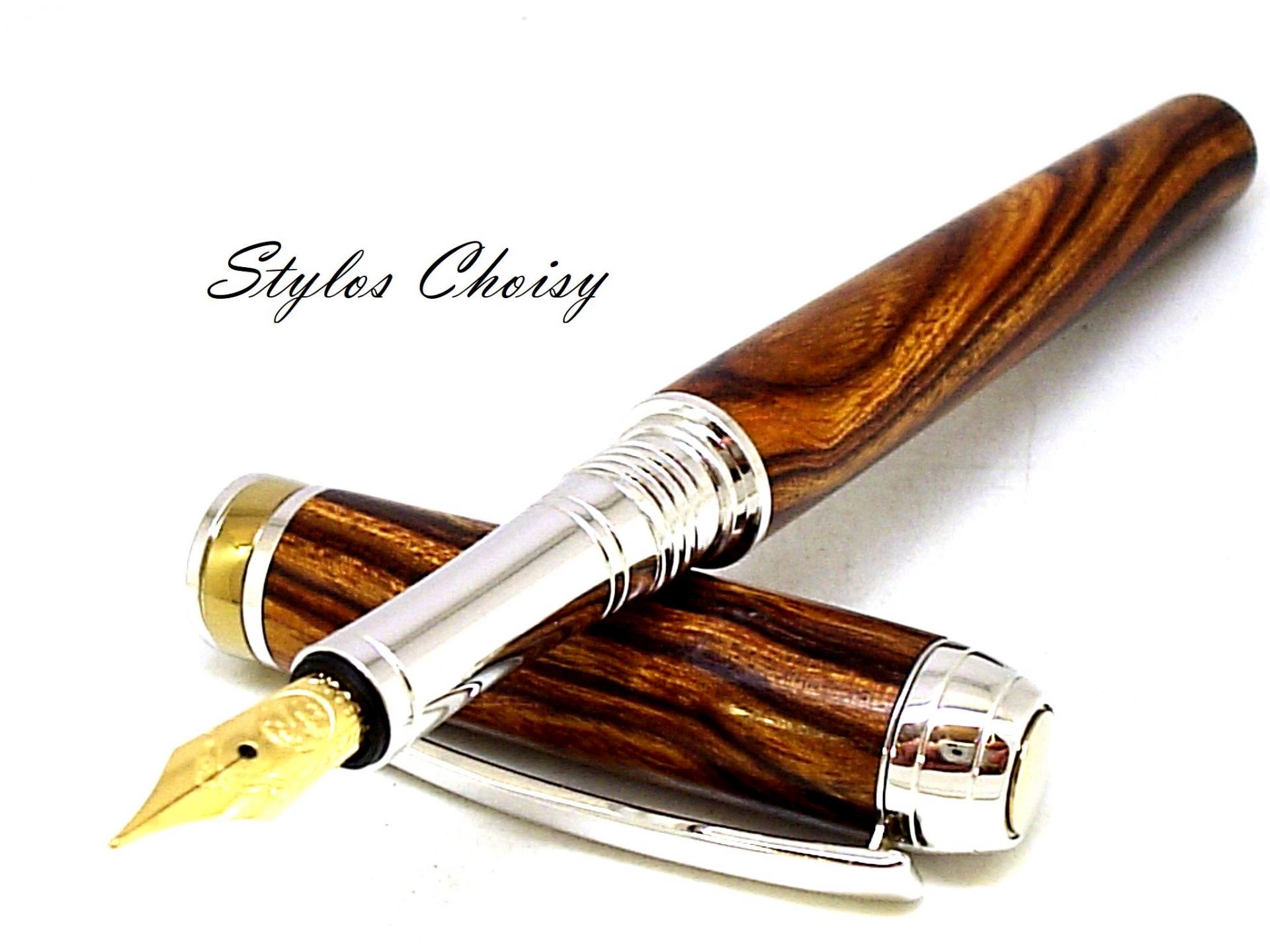 Plume serenite loupe de bois de fer d arizona platine et titanium 7