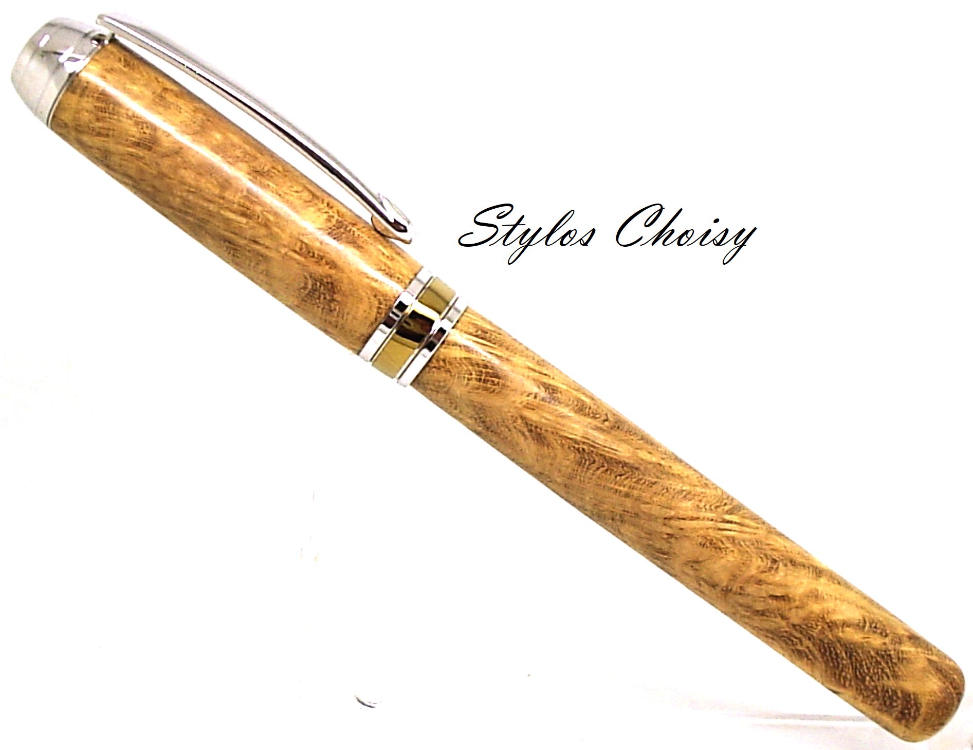Plume serenite loupe de robinier faux acacia platine et titanium 1