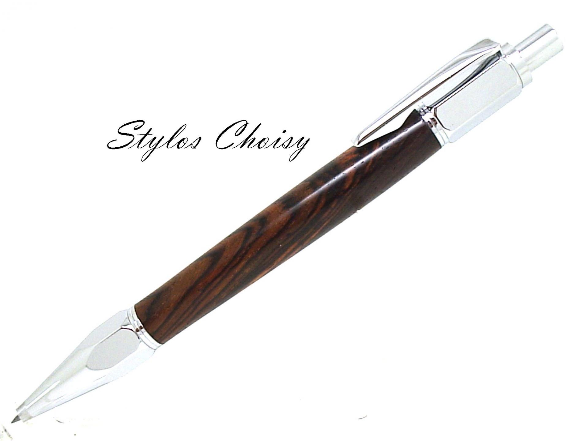 Porte mine 2 mm silhouette cocobolo et chrome 1