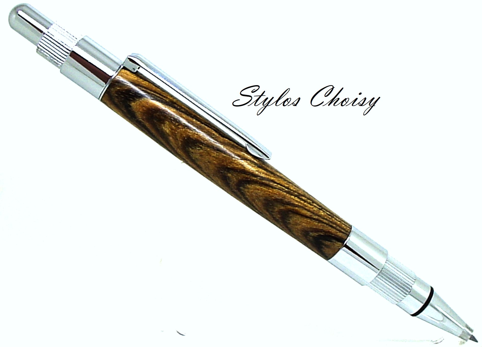Portemine 2mm portrait bocote et chrome 1