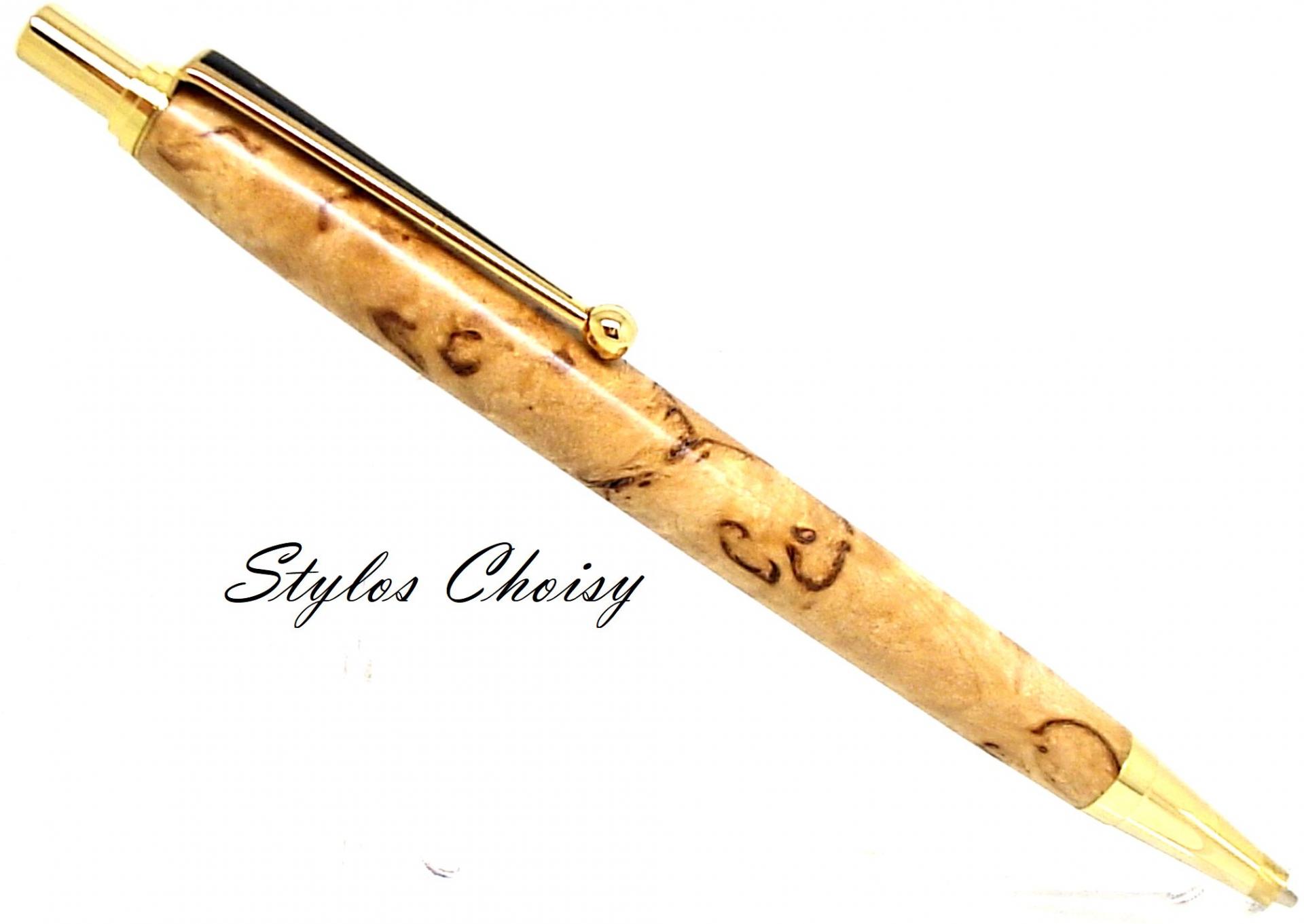 Portemine arc en bouleau gele du cercle polaire et or 10 carats 1