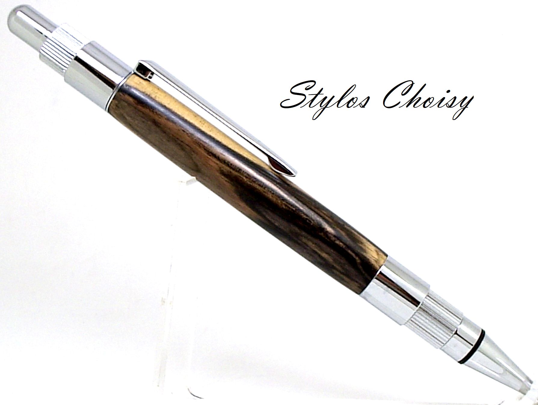 Portemine portrait ebene royal du laos et chrome 1