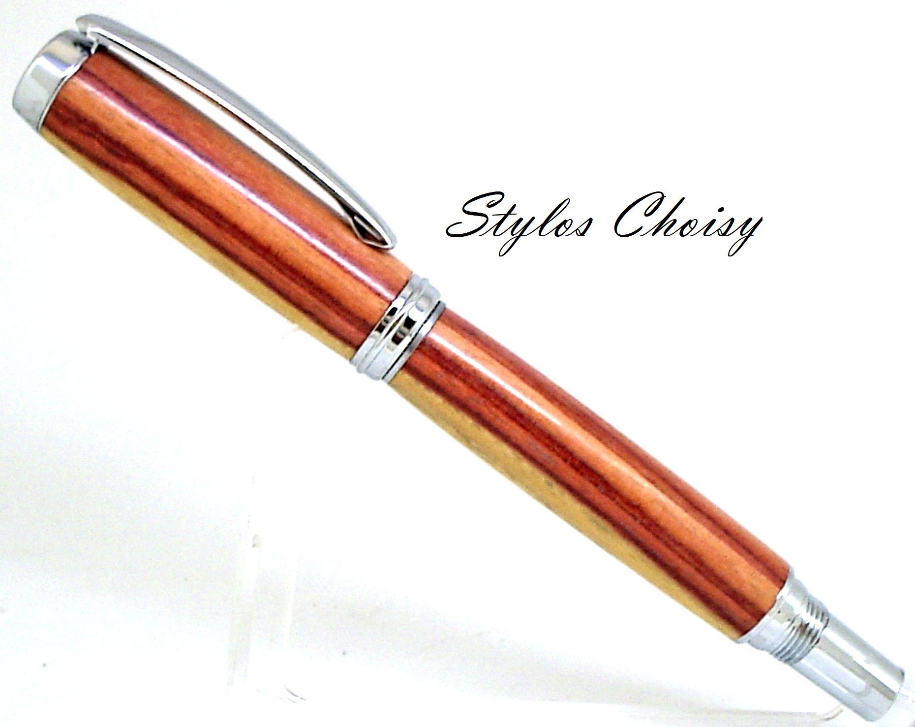 Roller decouverte palissandre bois de rose et chrome 5
