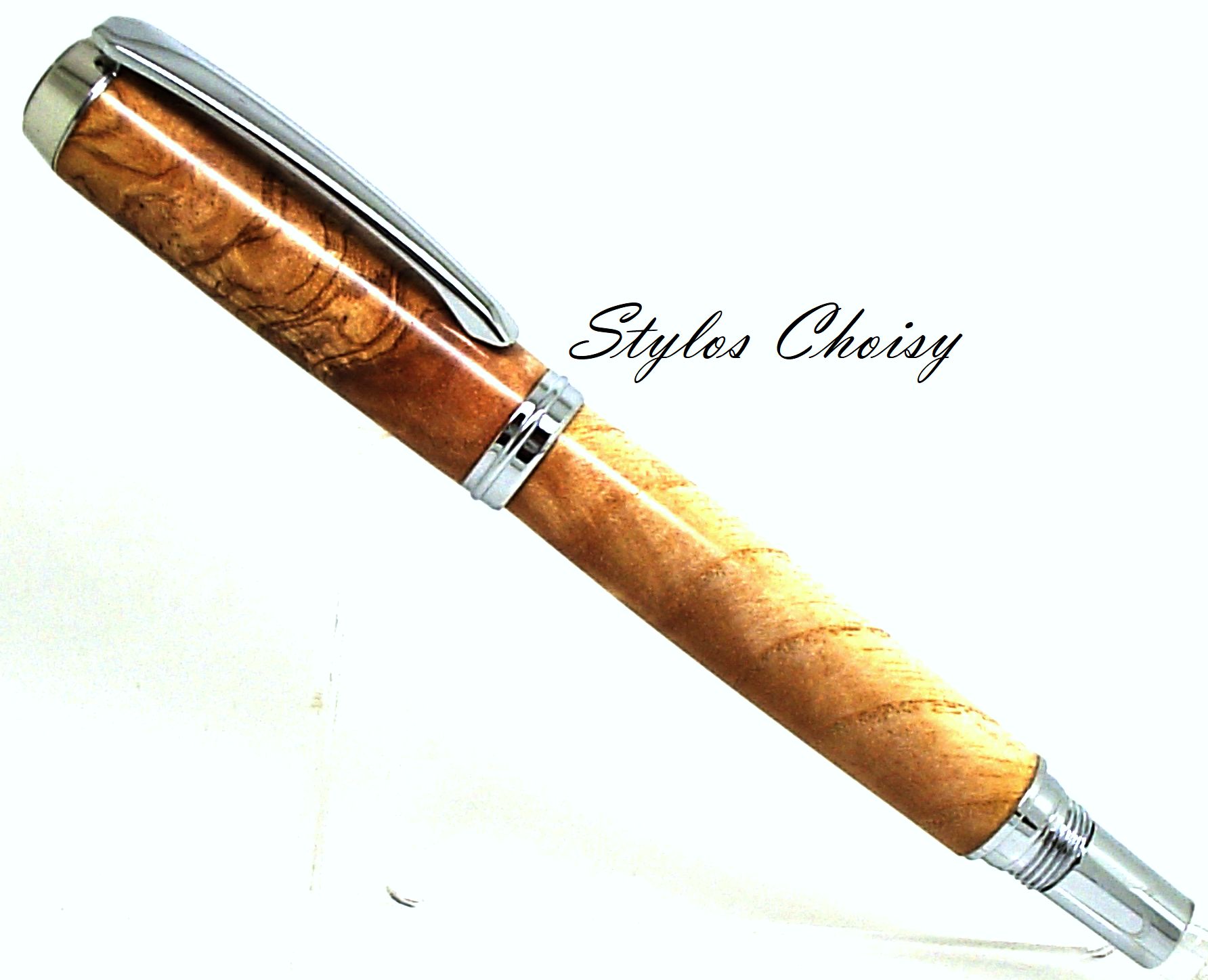 Roller decouverte ronce de frene olivier et chrome 1