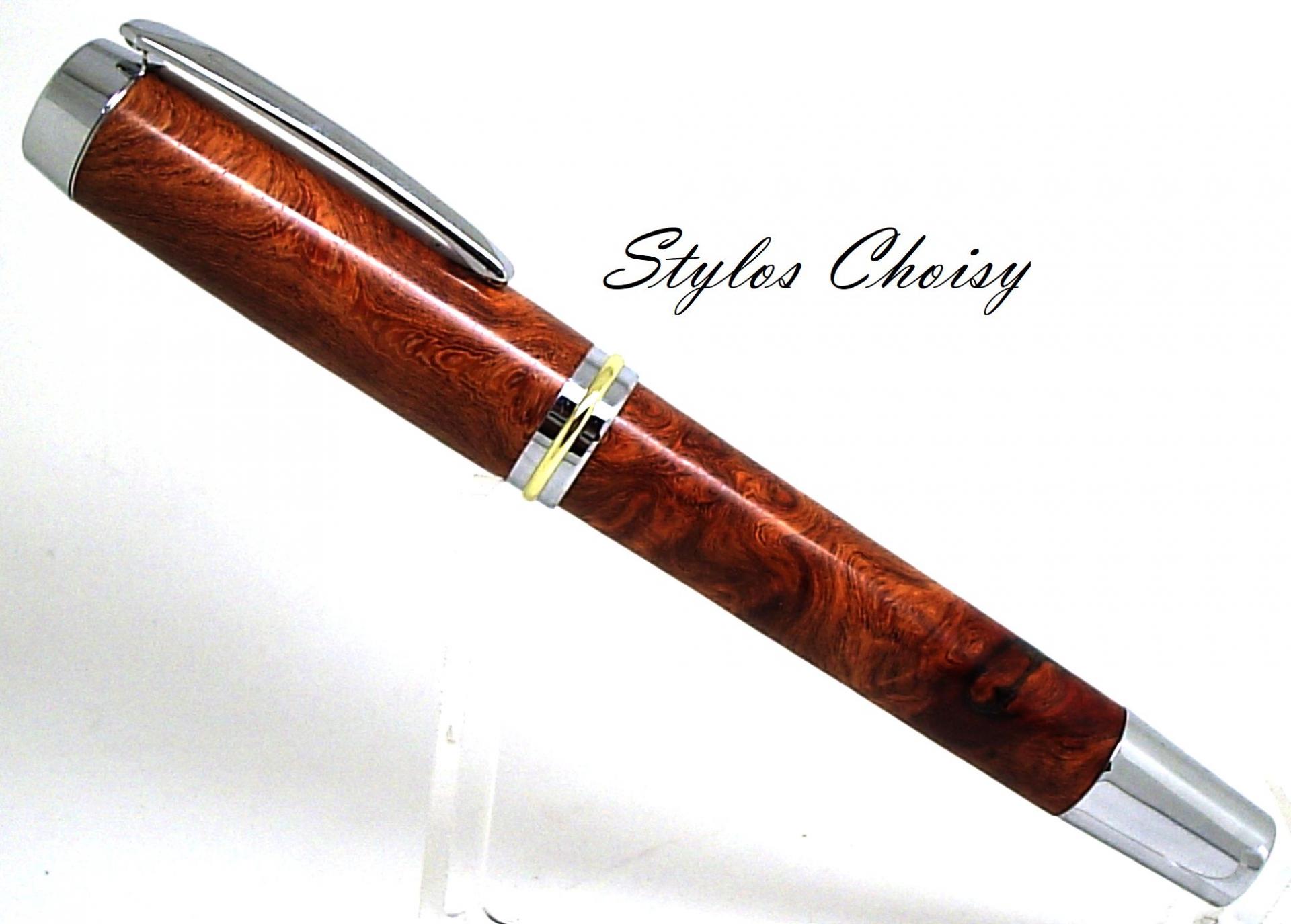 Roller decouverte senior loupe d amboine chrome et or 24k 1