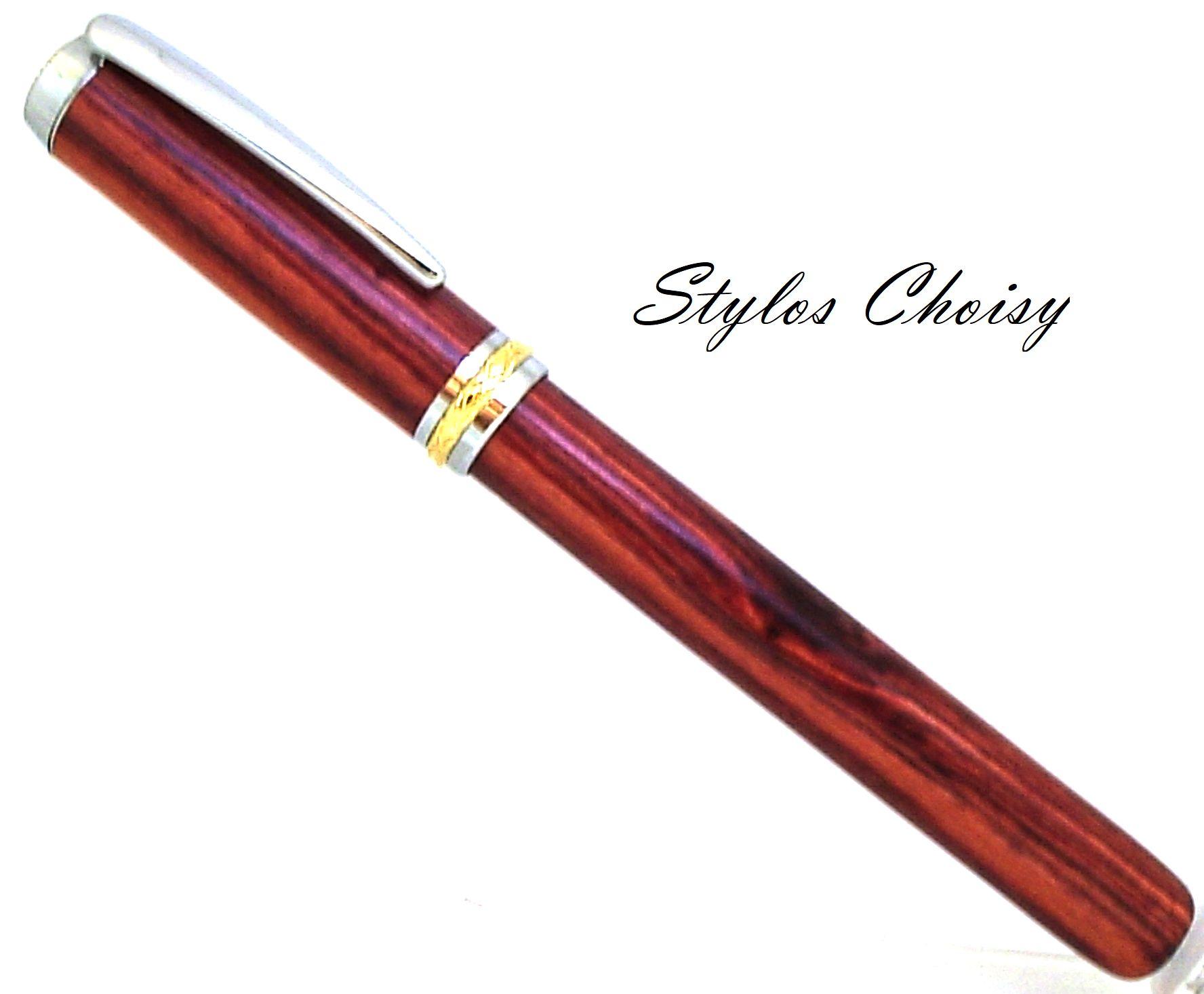 Roller desir palissandre bois de rose chrome et or 10 carats 1