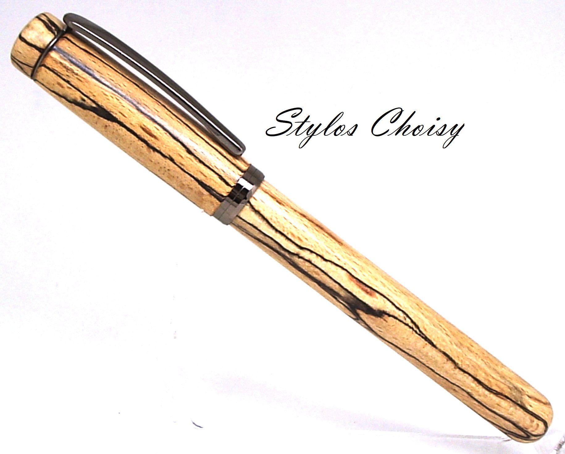 Roller empreinte hetre echauffe et chrome noir 8