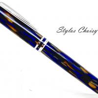 Roller fusion galalithe mabree bleue et chrome 1