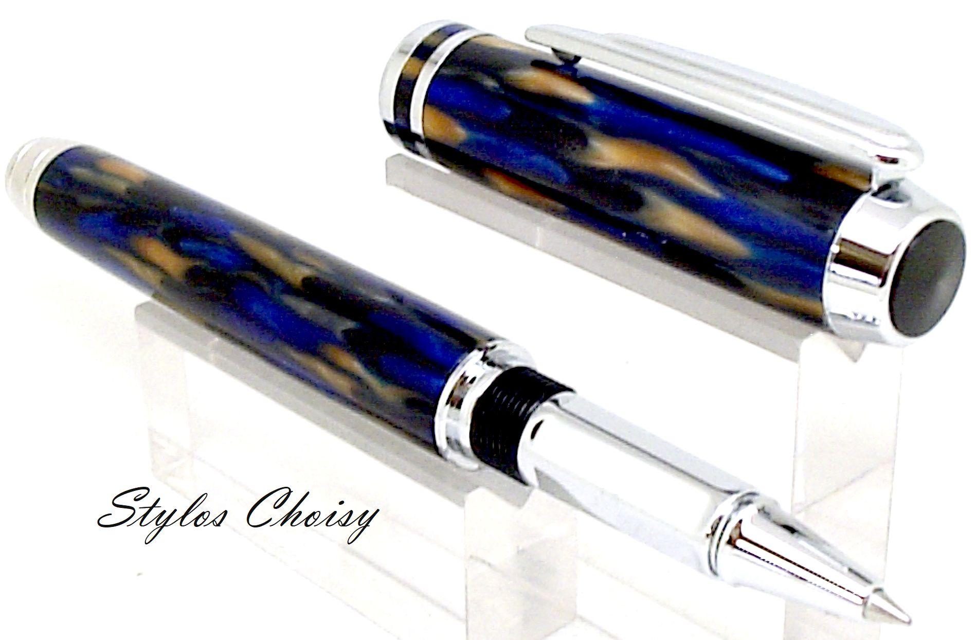Roller fusion galalithe mabree bleue et chrome 3