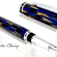 Roller fusion galalithe mabree bleue et chrome 3