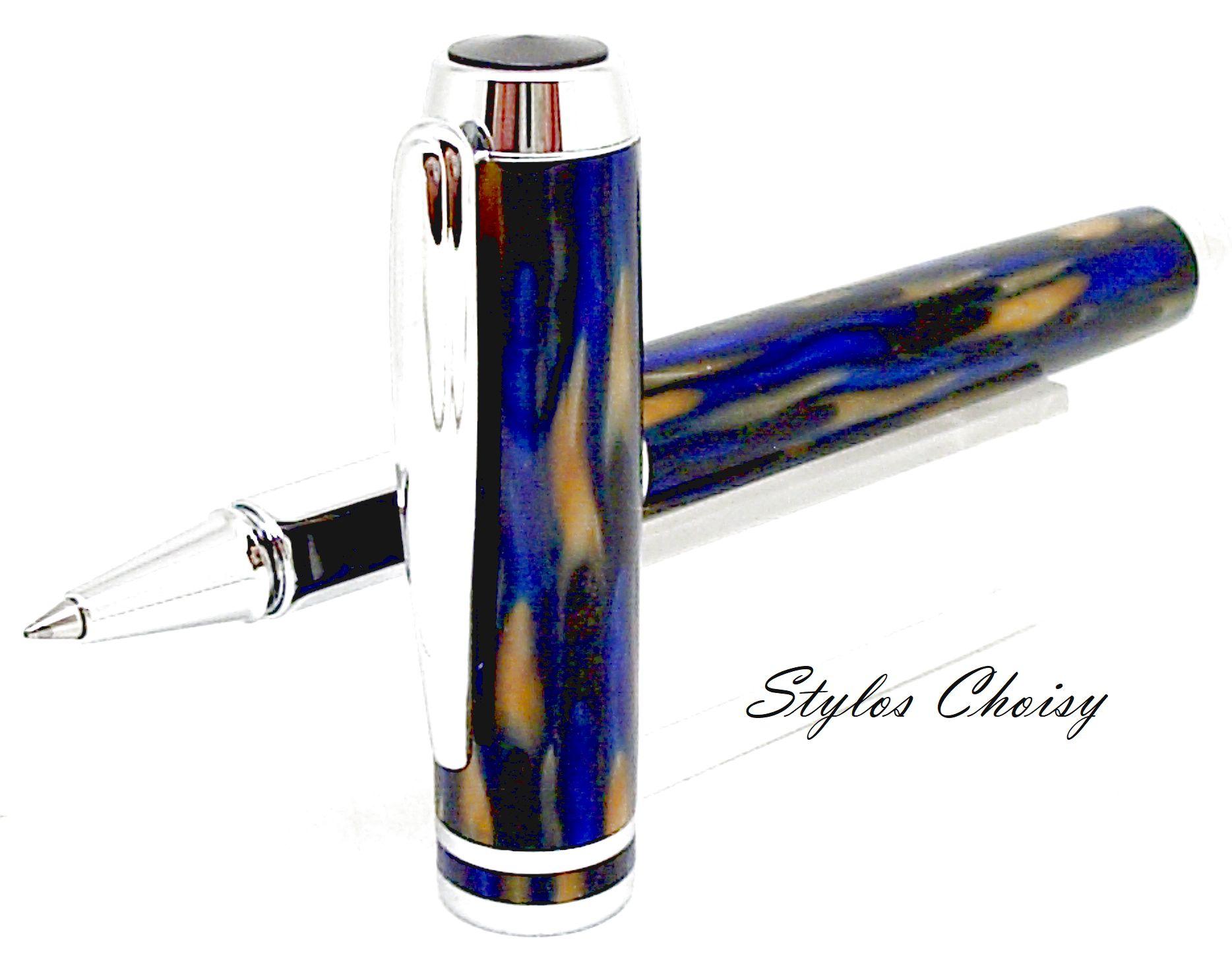 Roller fusion galalithe mabree bleue et chrome 4