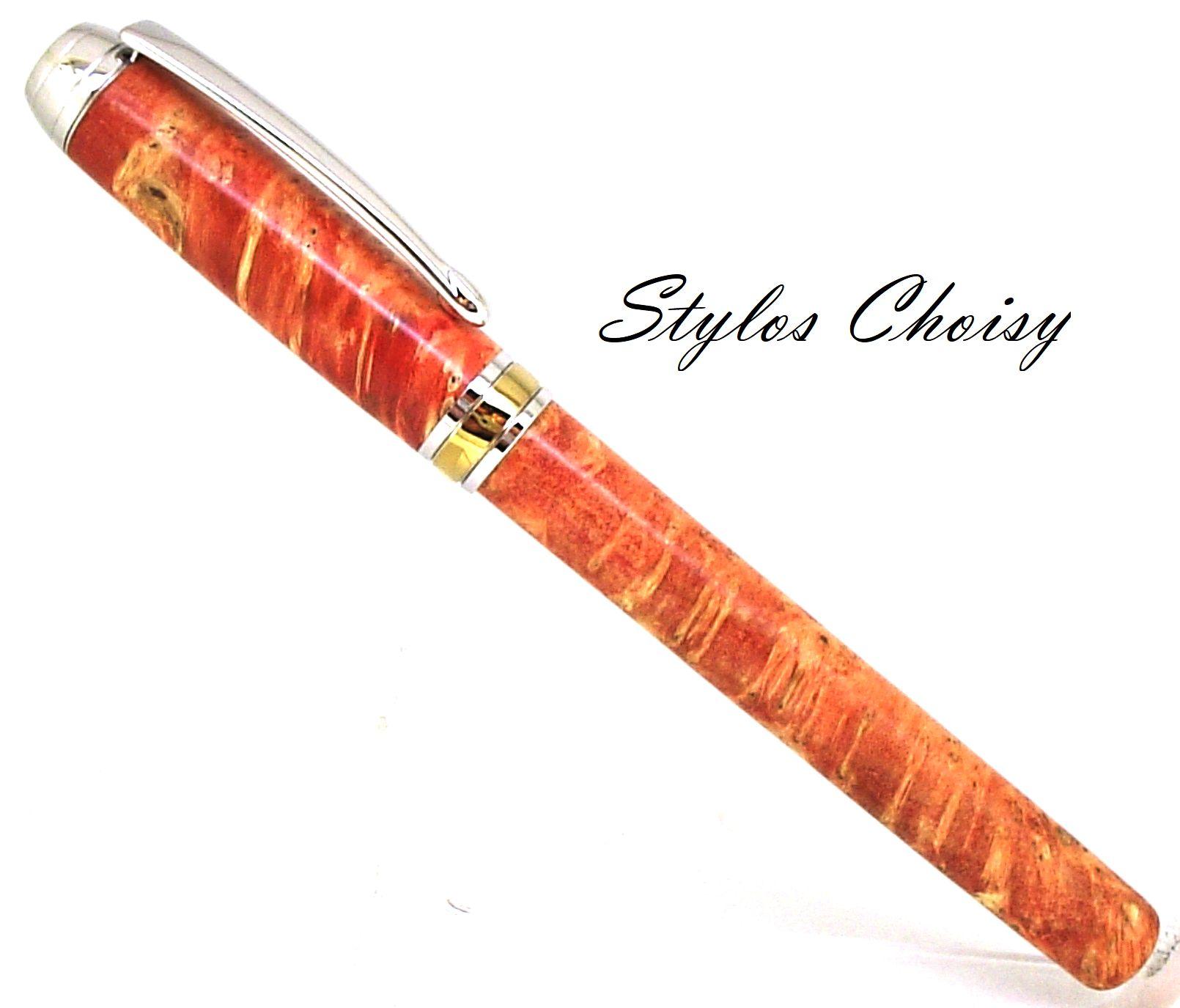 Roller serenite loupe d erable negundo stab orange platine et titanium